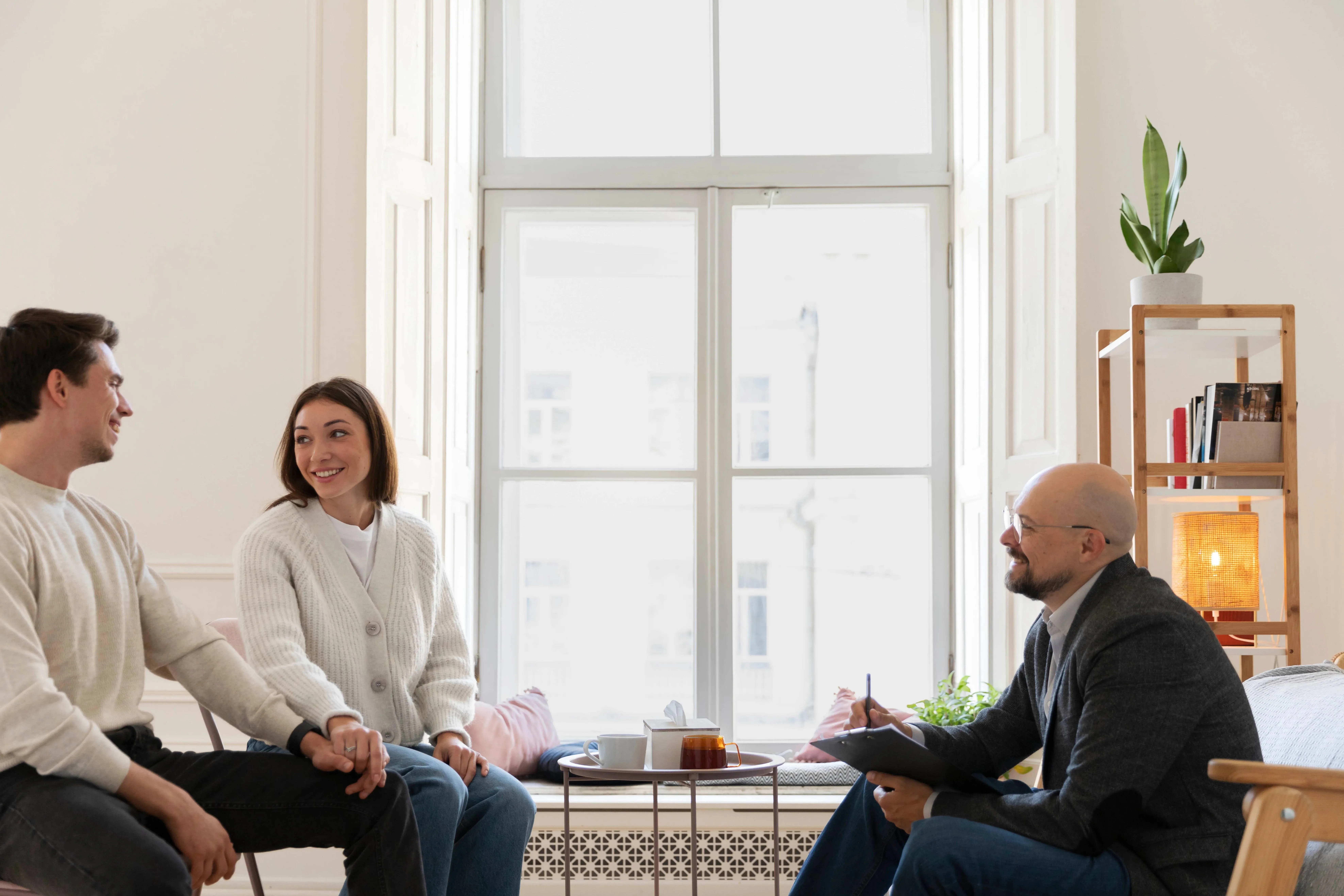 Counsellor speaking with client