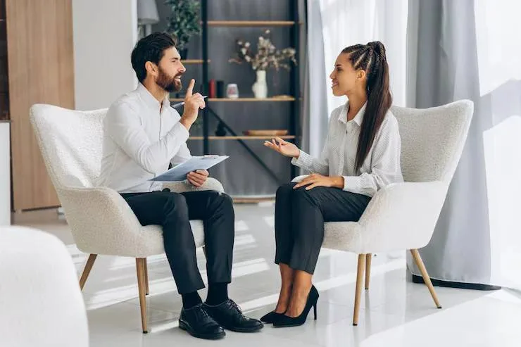 Client receiving one-on-one counselling